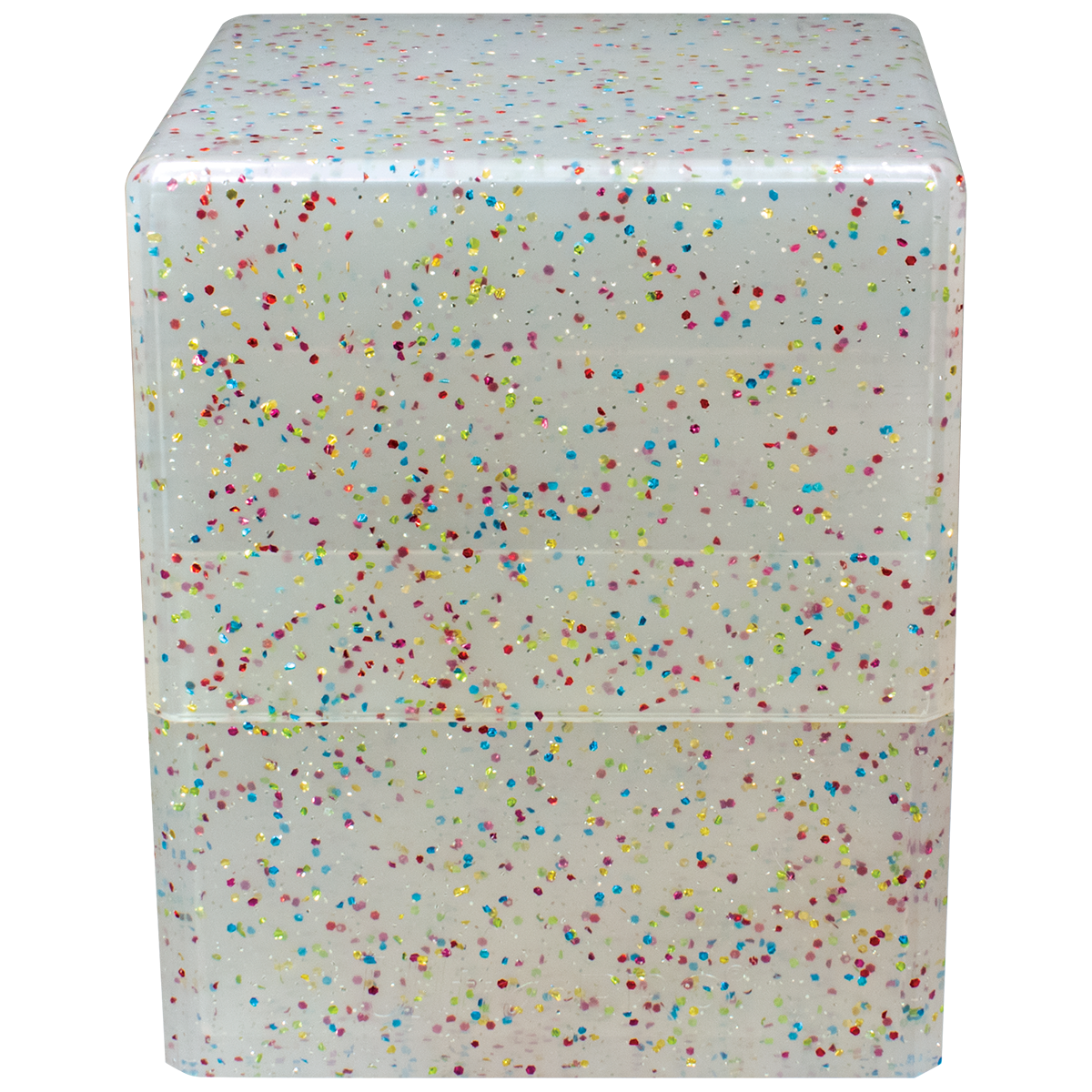 Ultra Pro Satin Cube Glitter Clear – Deck Box per 100+ Carte TCG