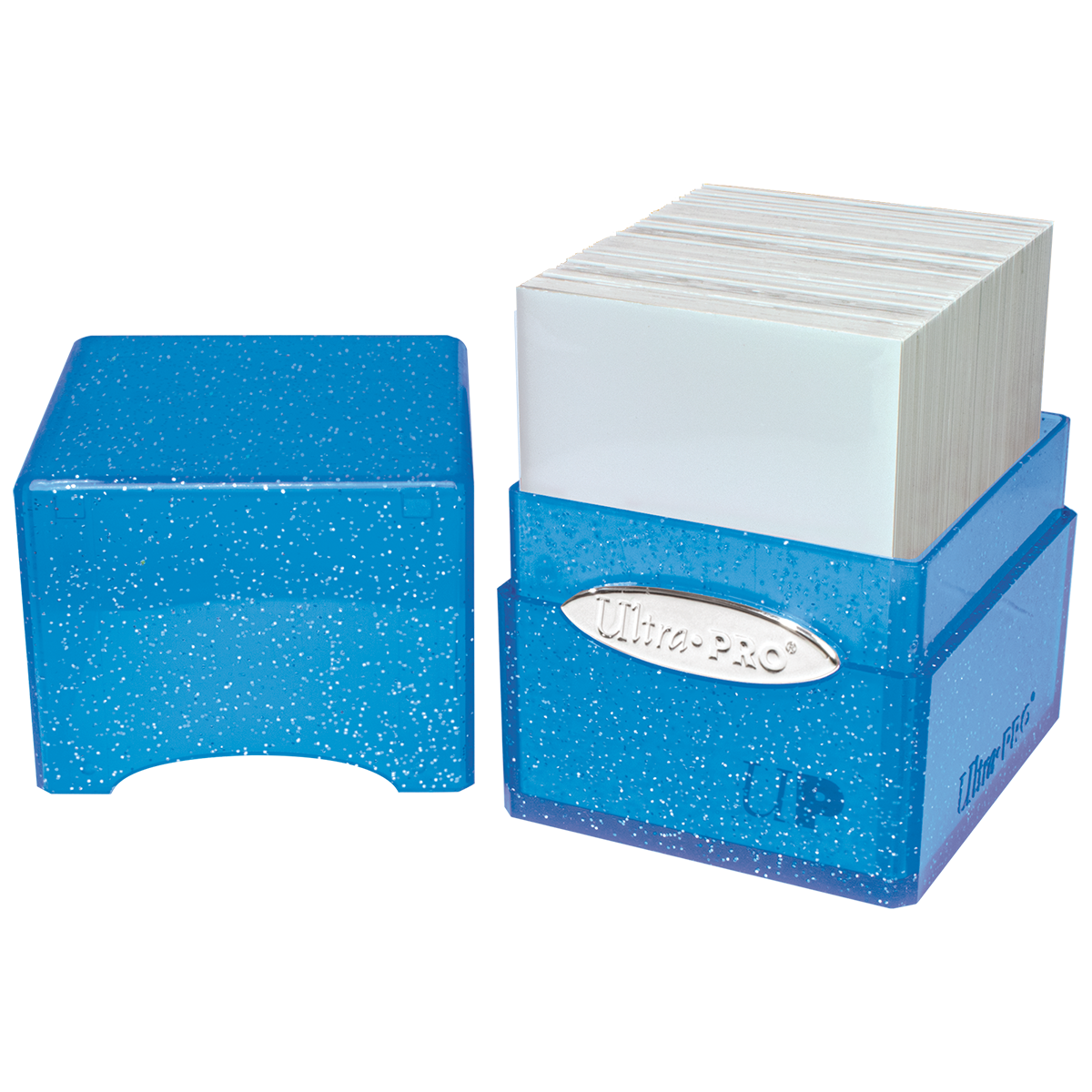 Ultra Pro Satin Cube Glitter Blu – Deck Box 100+ Carte TCG