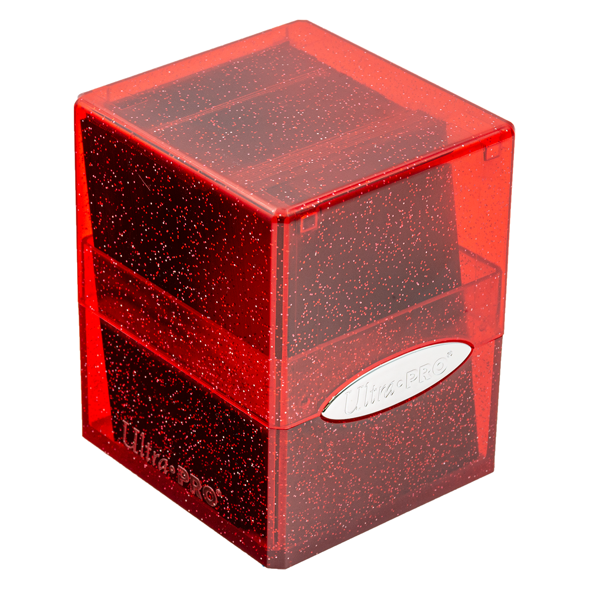 Ultra Pro Satin Cube Glitter Rosso – Deck Box 100+ Carte TCG