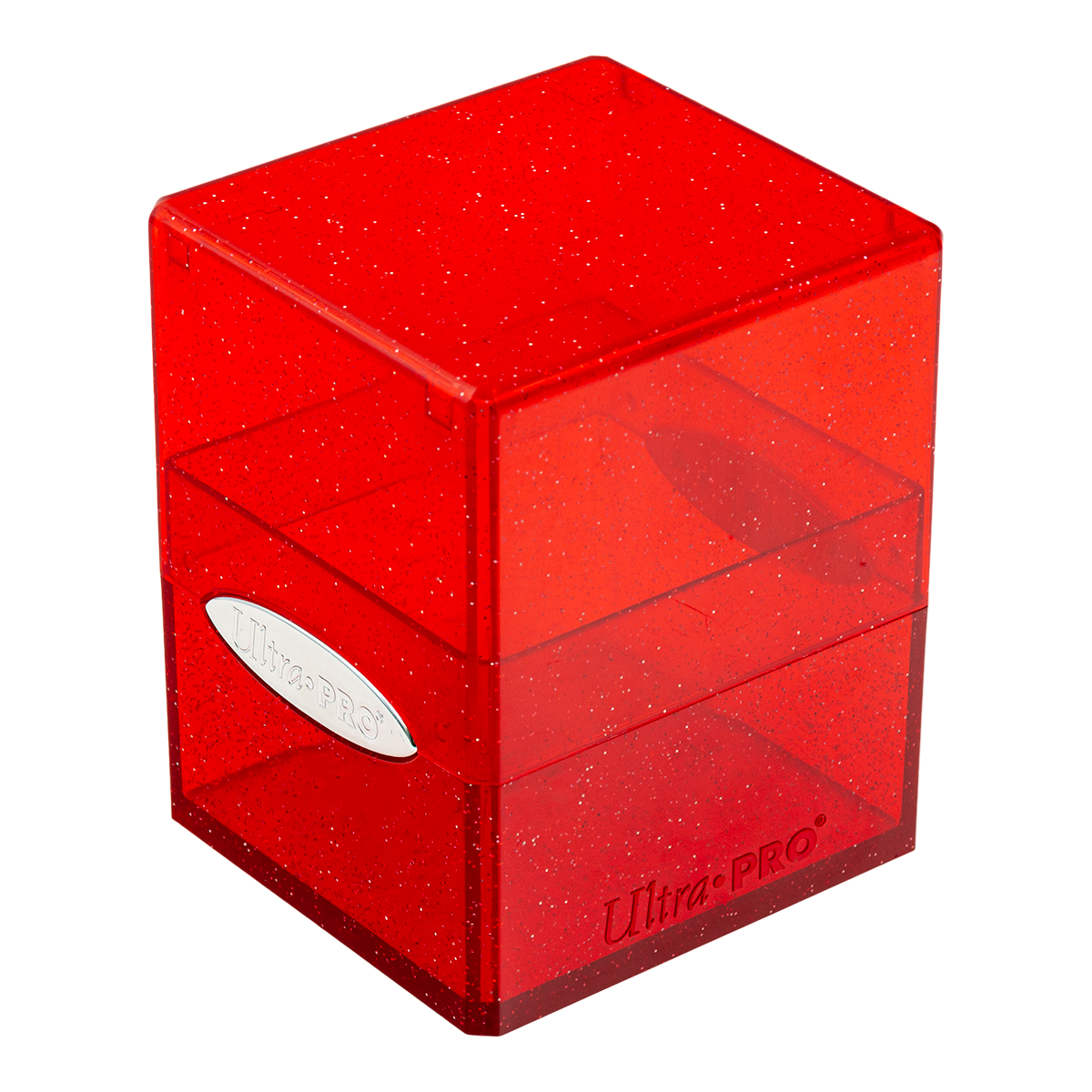 Ultra Pro Satin Cube Glitter Rosso – Deck Box 100+ Carte TCG
