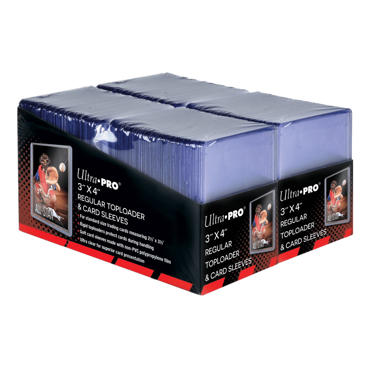 Ultra PRO – Bundle 200× Toploader 3″×4″ + 200× Soft Sleeves (standard 2.5″×3.5″, fino a 35 pt)