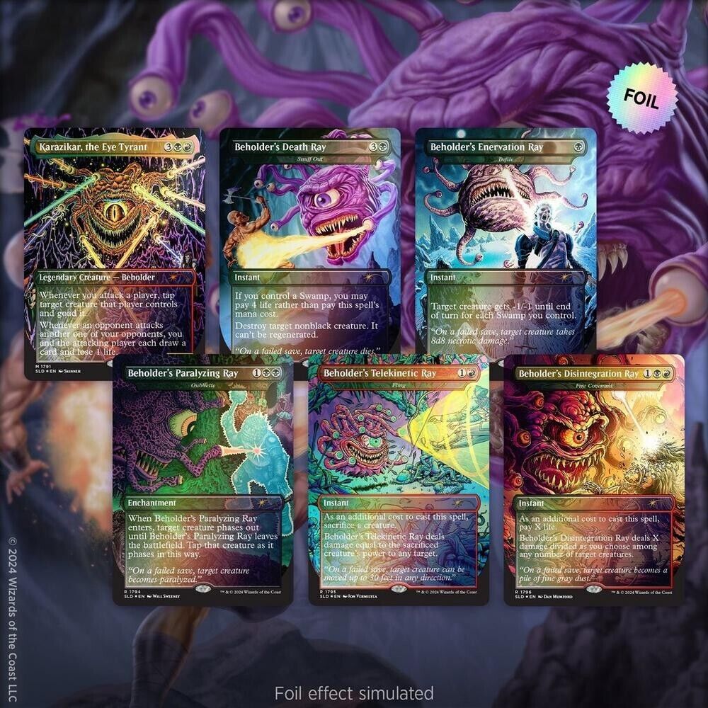Magic: The Gathering – Secret Lair x Dungeons & Dragons: 50th Anniversary Superdrop: Death is in the Eyes of the Beholder II Rainbow Foil