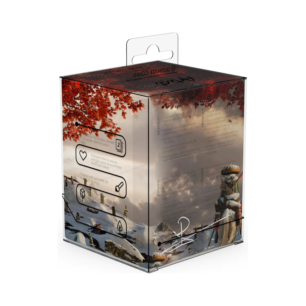 Ultimate Guard - RTE Boulder 100+ Deck Box - Artist Edition #2 Mario Renaud - In Icy Bloom