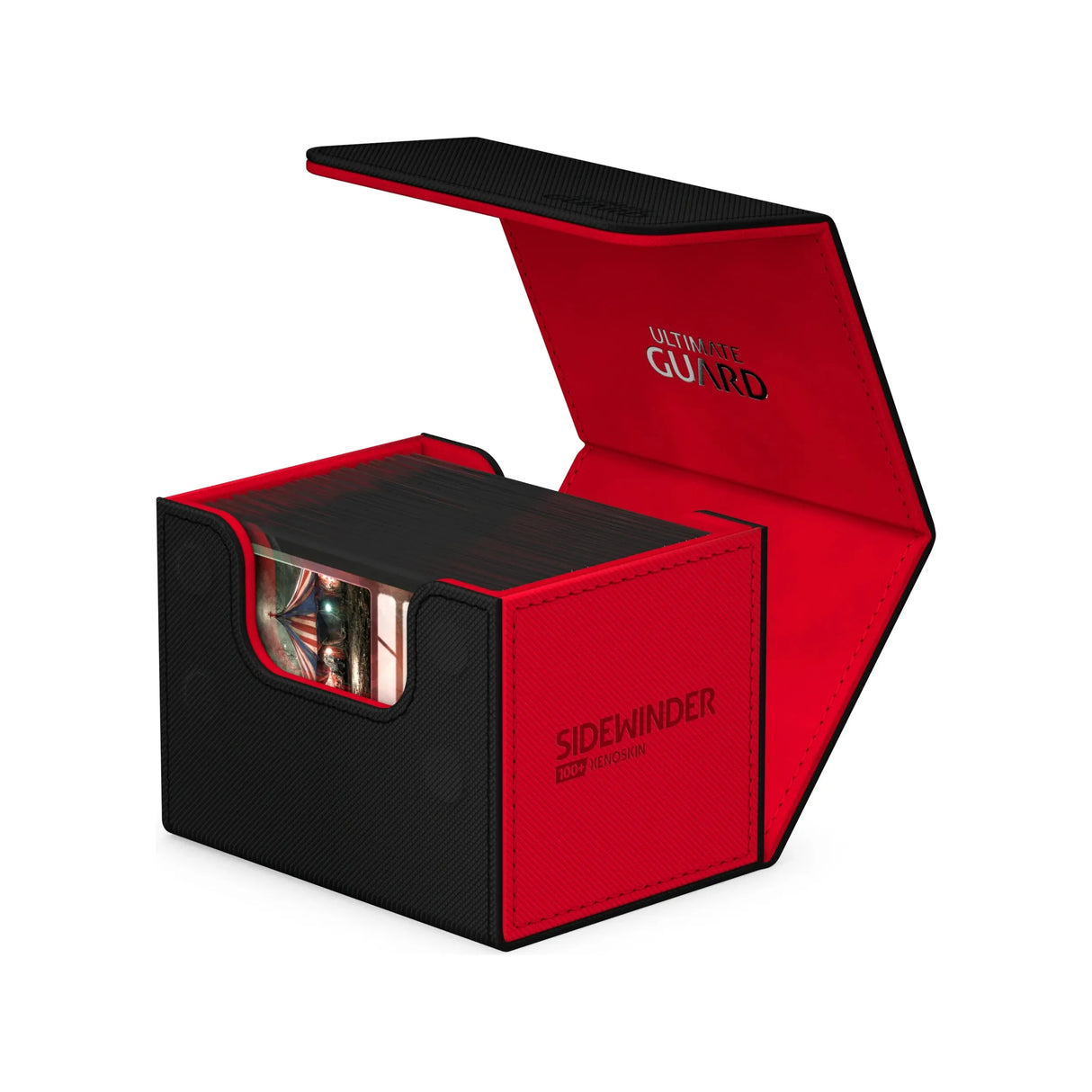 Ultimate Guard - Sidewinder 100+ SYNERGY Deck Box - Black/Red
