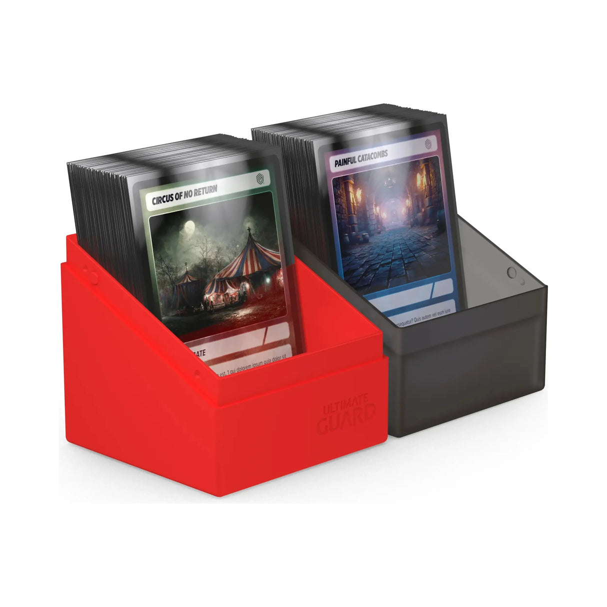 Ultimate Guard - Boulder 100+ SYNERGY Deck Box - Black/Red