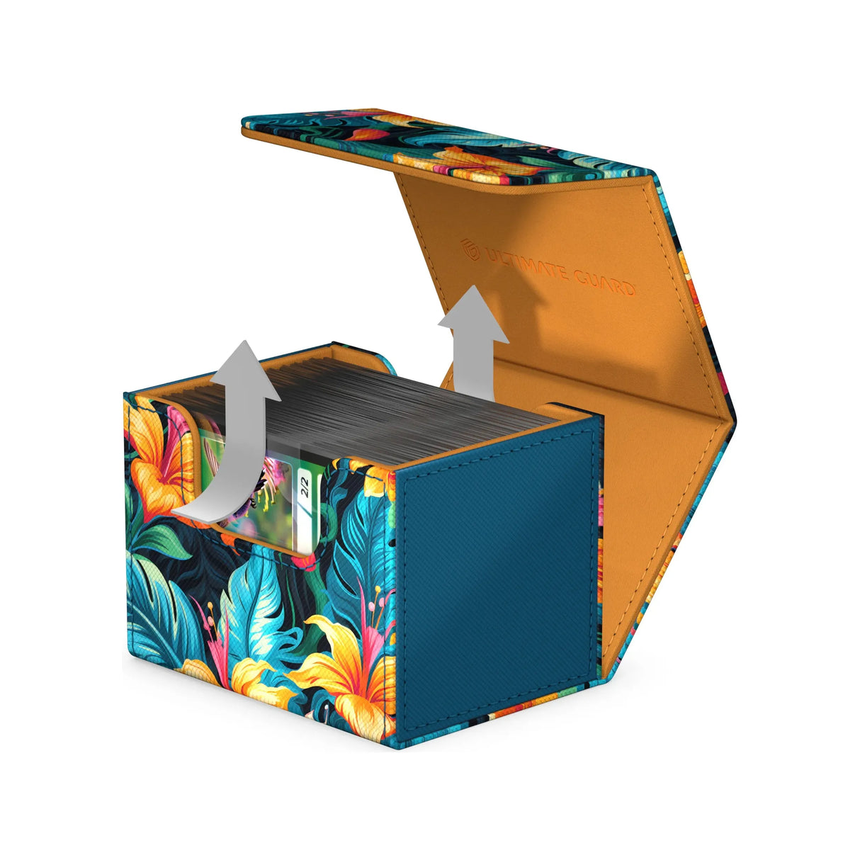 Ultimate Guard - Sidewinder 100+ Xenoskin Deck Box - Floral Places - Tulum Blue