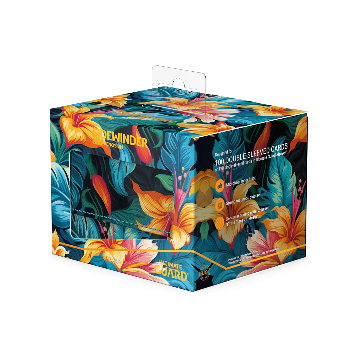 Ultimate Guard - Sidewinder 100+ Xenoskin Deck Box - Floral Places - Tulum Blue