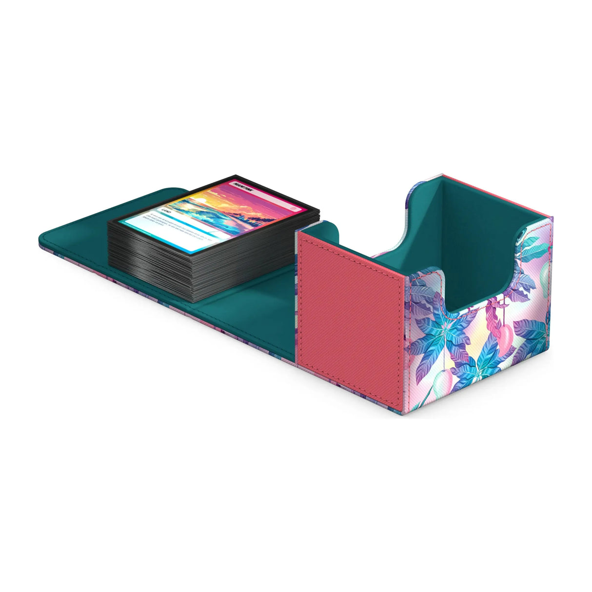 Ultimate Guard - Sidewinder 100+ Xenoskin Deck Box - Floral Places - Miami Pink