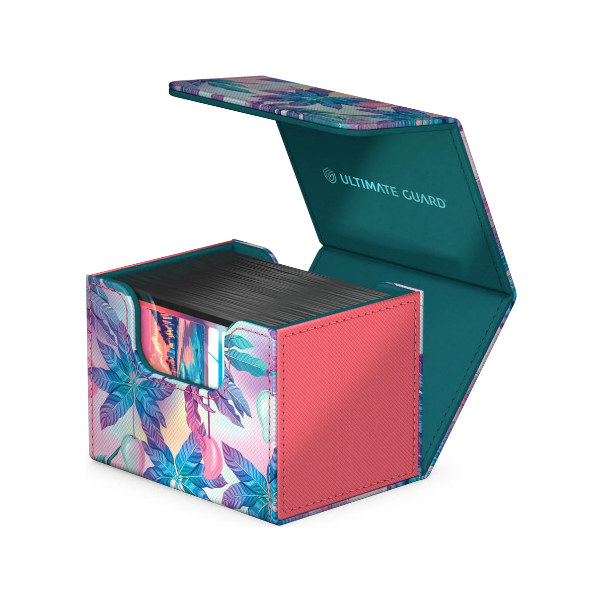 Ultimate Guard - Sidewinder 100+ Xenoskin Deck Box - Floral Places - Miami Pink