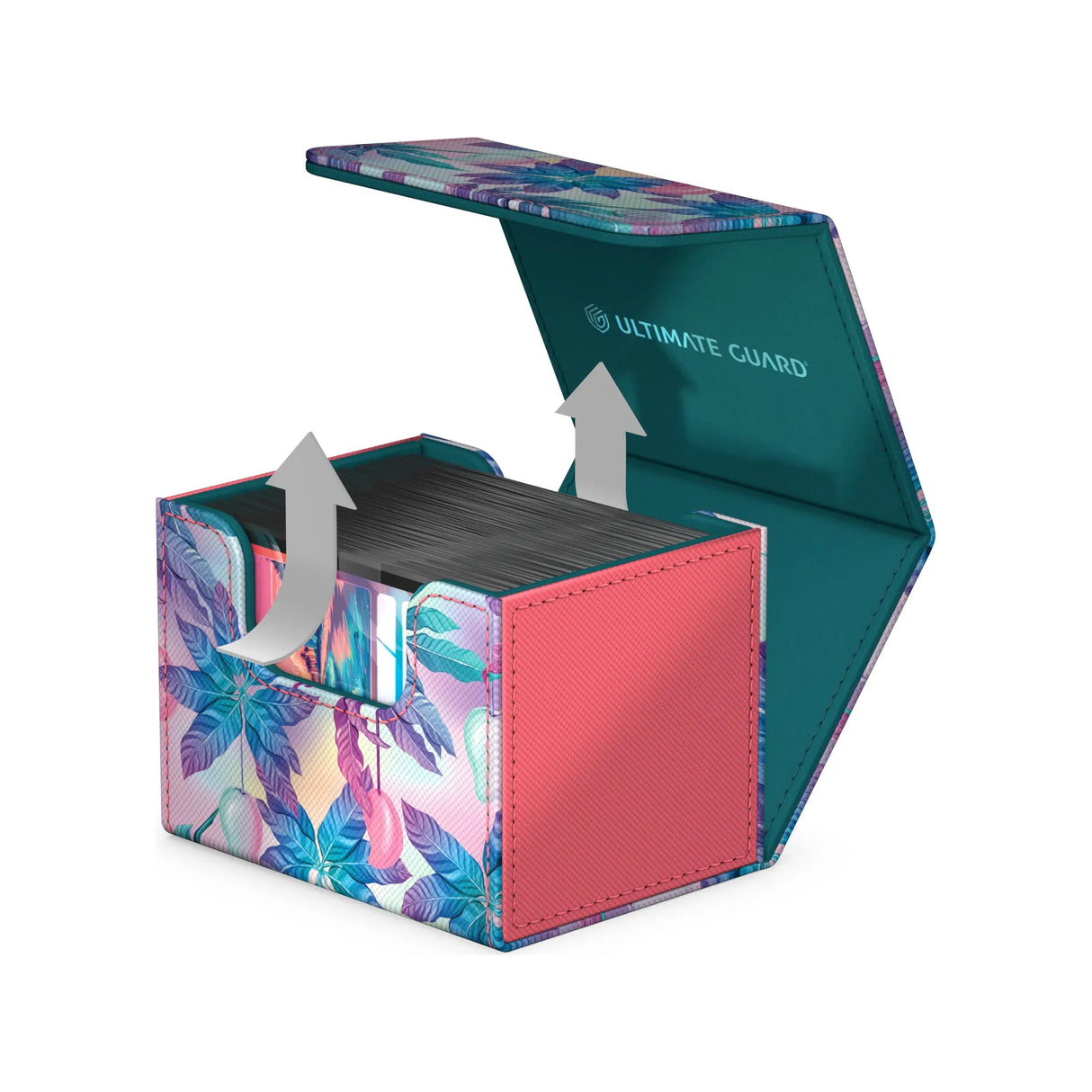 Ultimate Guard - Sidewinder 100+ Xenoskin Deck Box - Floral Places - Miami Pink