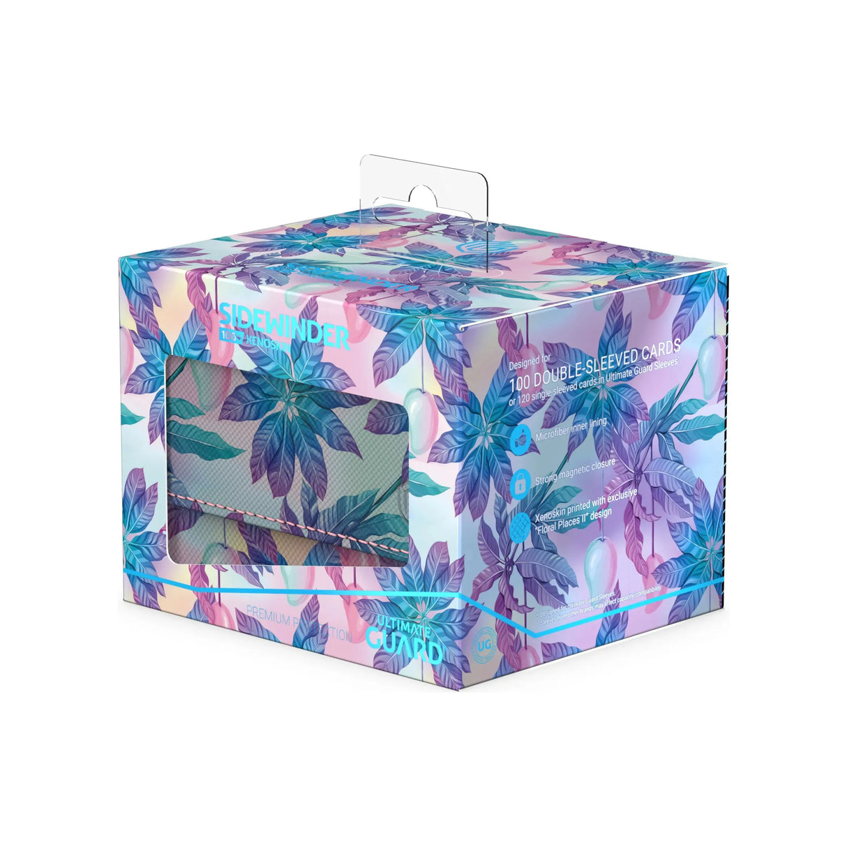 Ultimate Guard - Sidewinder 100+ Xenoskin Deck Box - Floral Places - Miami Pink