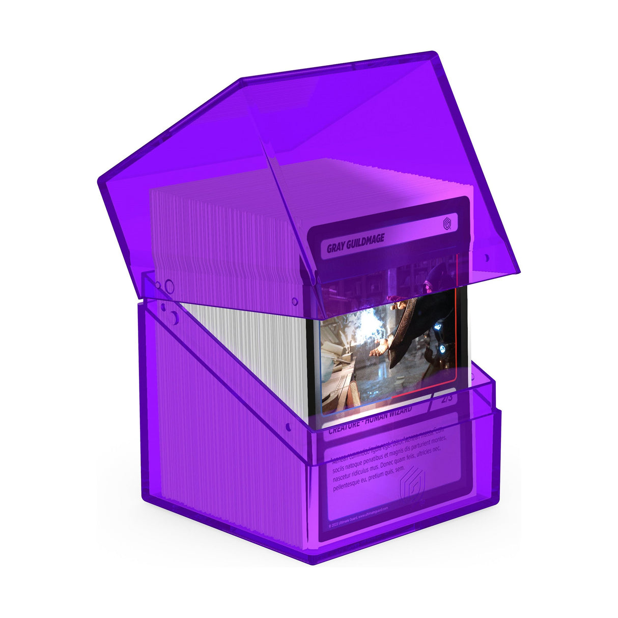 Ultimate Guard - Boulder 100+ Deck Box - Clear Amethyst