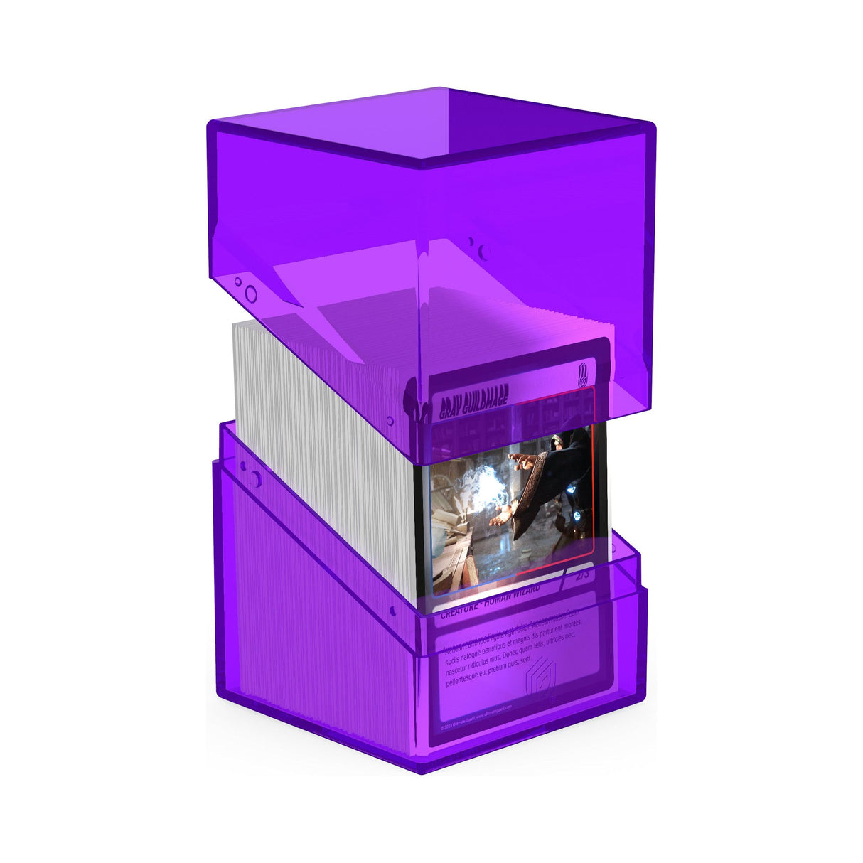 Ultimate Guard - Boulder 100+ Deck Box - Clear Amethyst