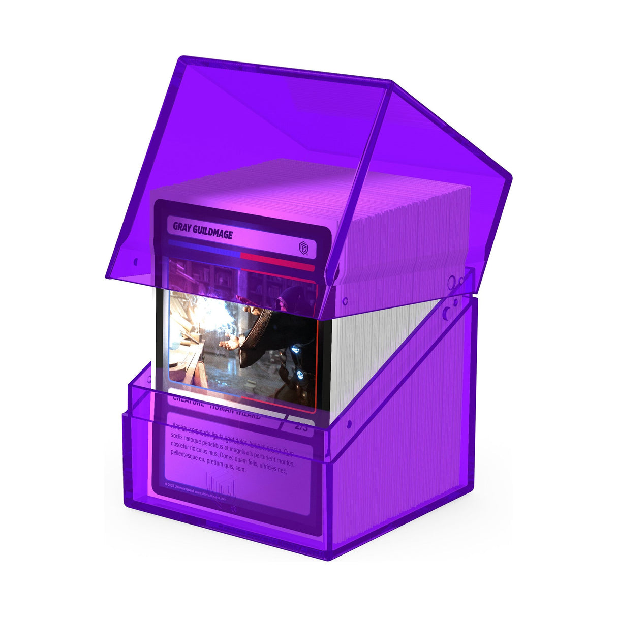 Ultimate Guard - Boulder 100+ Deck Box - Clear Amethyst