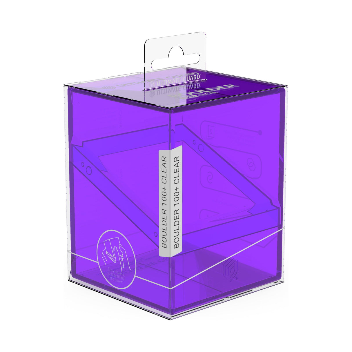 Ultimate Guard - Boulder 100+ Deck Box - Clear Amethyst