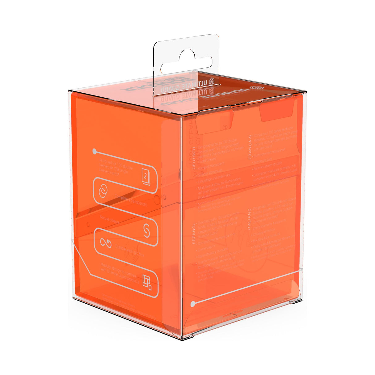 Ultimate Guard - Boulder 100+ Deck Box - Clear Poppy Topaz