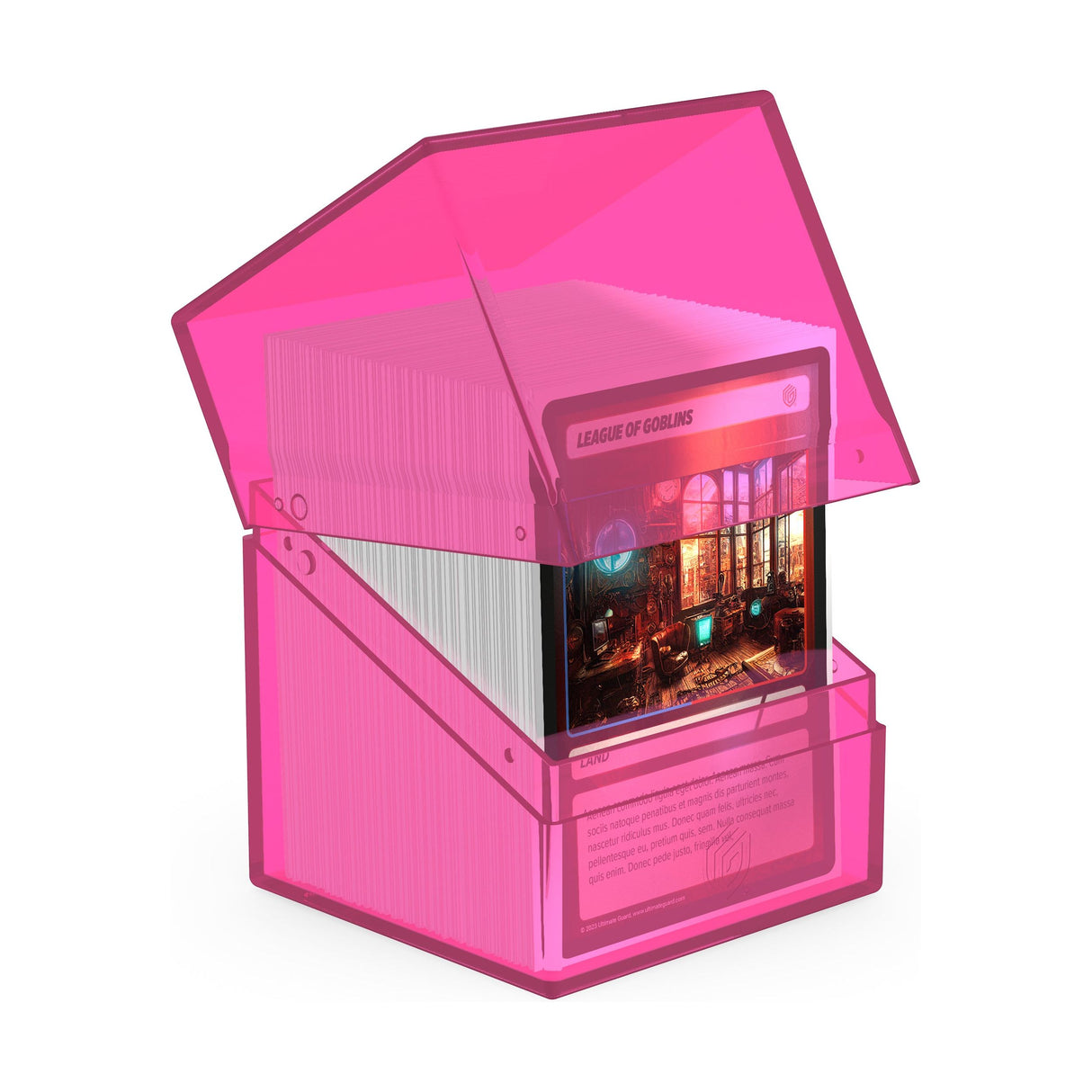 Ultimate Guard - Boulder 100+ Deck Box - Clear Rhodonite