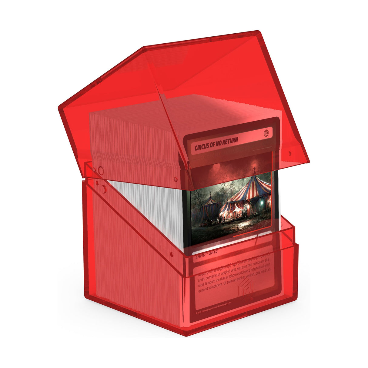 Ultimate Guard - Boulder 100+ Deck Box - Clear Ruby