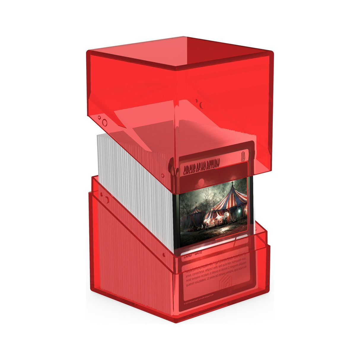 Ultimate Guard - Boulder 100+ Deck Box - Clear Ruby