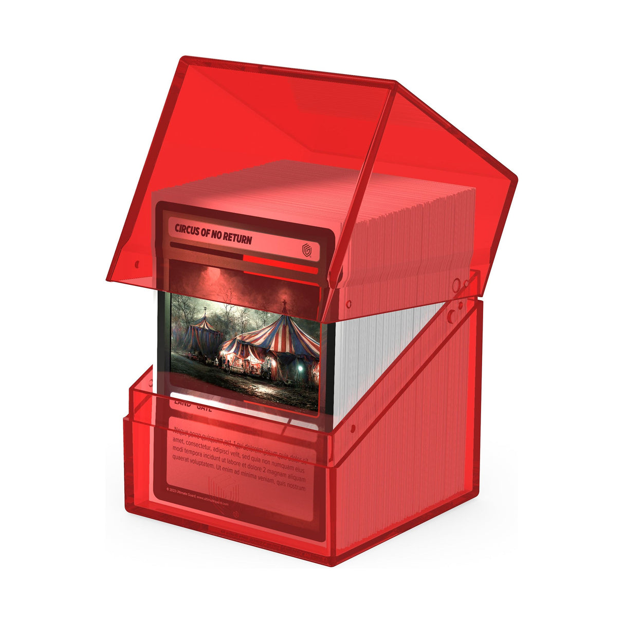 Ultimate Guard - Boulder 100+ Deck Box - Clear Ruby