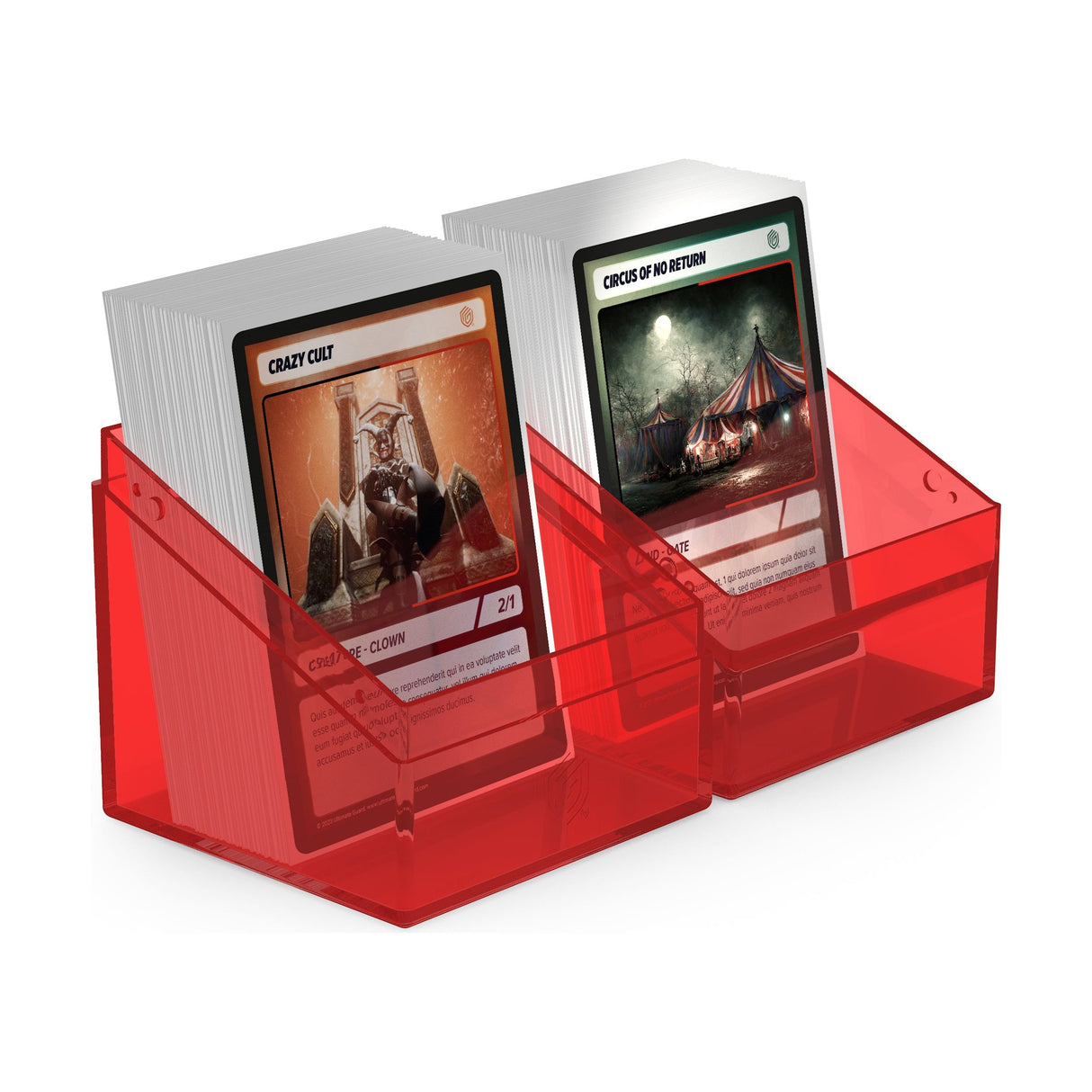 Ultimate Guard - Boulder 100+ Deck Box - Clear Ruby
