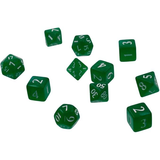 Ultra PRO Eclipse Acrylic RPG Dice Set Forest Green (11ct) – Set di Dadi per Giochi di Ruolo