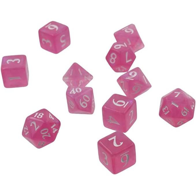 Ultra PRO Eclipse Acrylic RPG Dice Set Hot Pink (11ct) – Set di Dadi Acrilici per Giochi di Ruolo