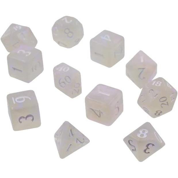 Ultra PRO Eclipse Acrylic RPG Dice Set Arctic White (11ct) – Set di Dadi per Giochi di Ruolo