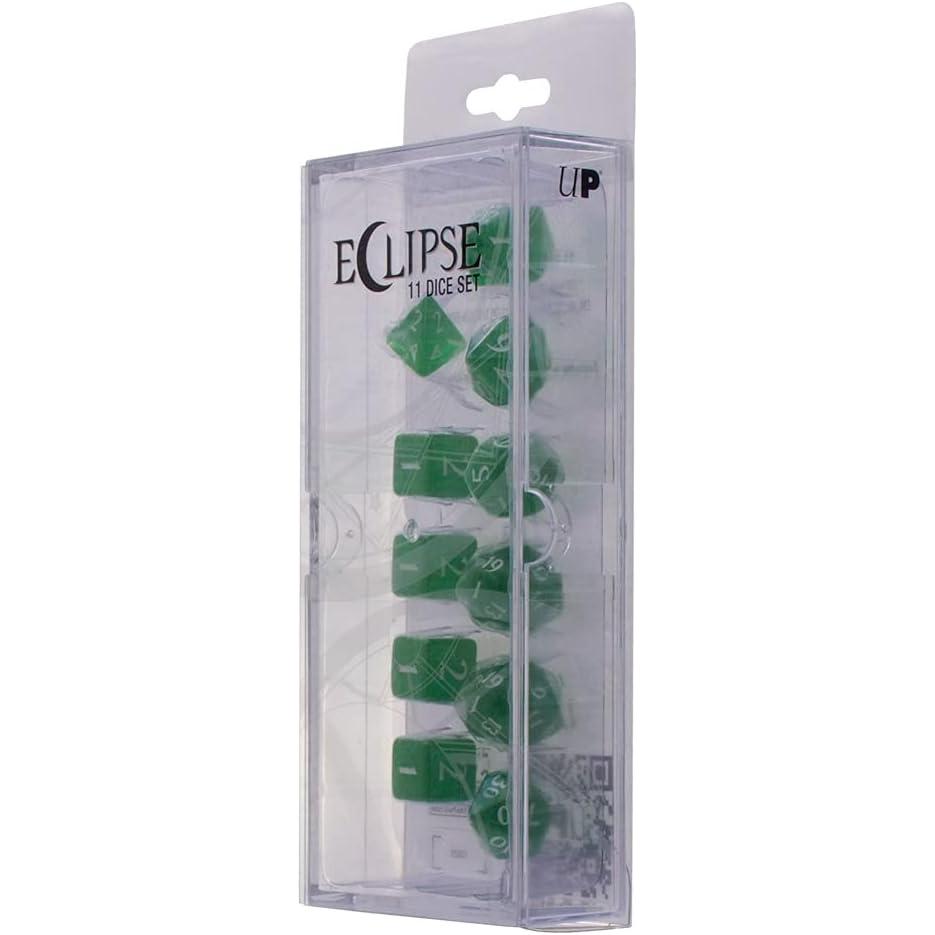 Ultra PRO Eclipse Acrylic RPG Dice Set Forest Green (11ct) – Set di Dadi per Giochi di Ruolo