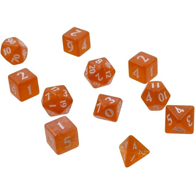 Ultra PRO Eclipse Acrylic RPG Dice Set Pumpkin Orange (11ct) – Set di Dadi per Giochi di Ruolo