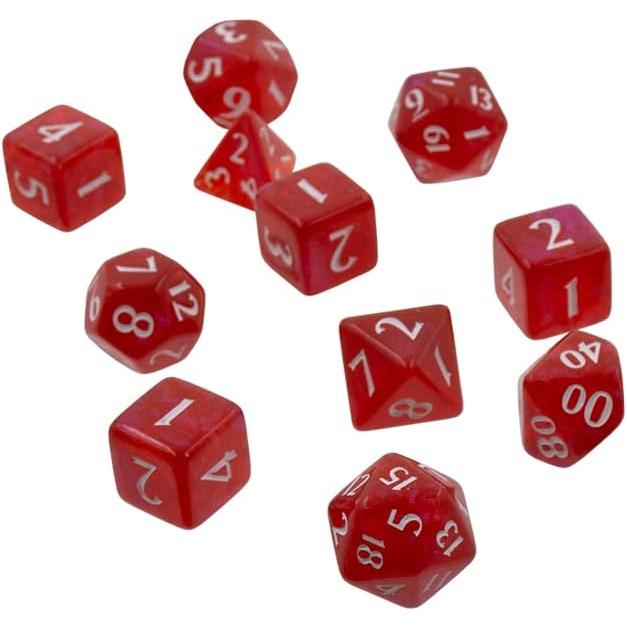 Ultra PRO Eclipse Acrylic RPG Dice Set Apple Red (11ct) – Set di Dadi per Giochi di Ruolo