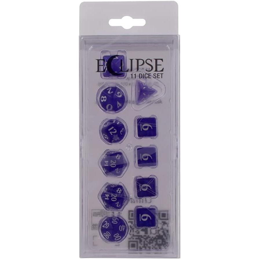Ultra PRO Eclipse Acrylic RPG Dice Set Royal Purple (11ct) – Set di Dadi per Giochi di Ruolo