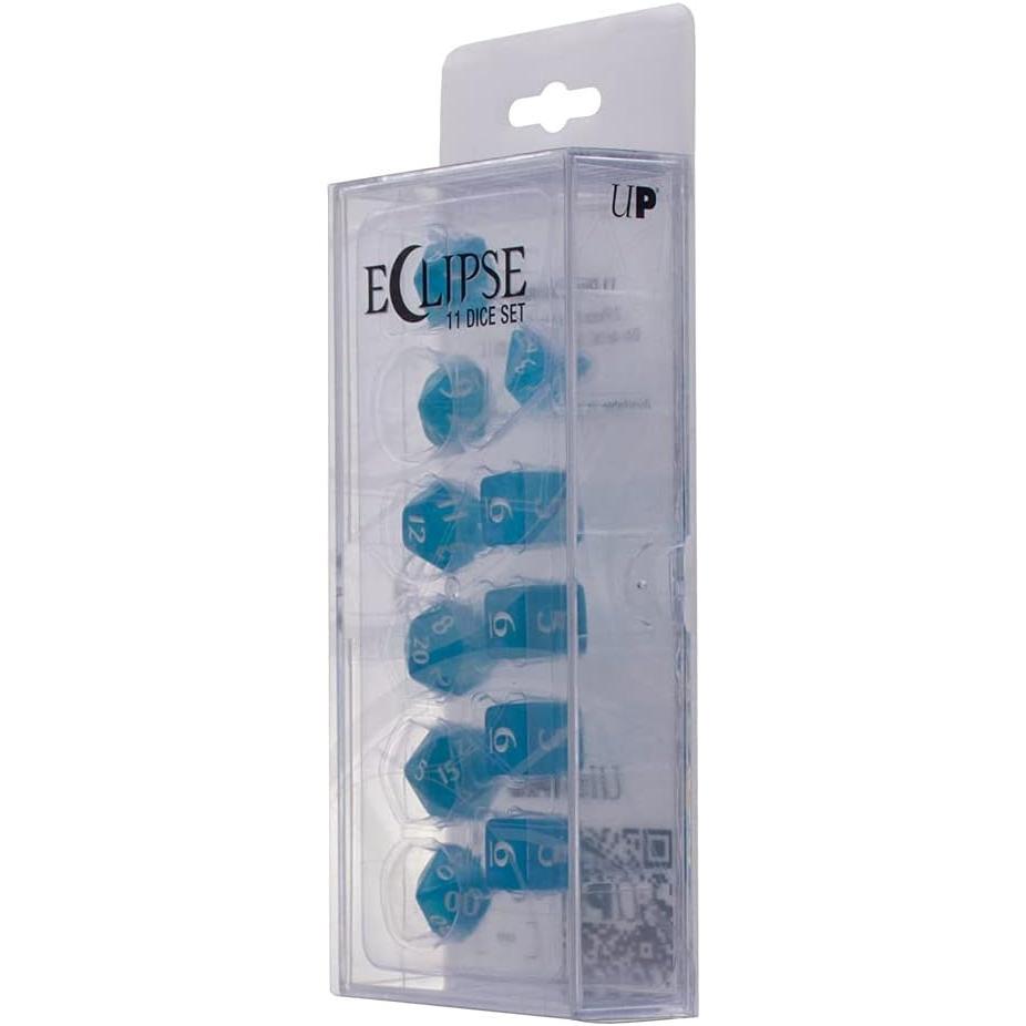 Ultra PRO Eclipse Acrylic RPG Dice Set Sky Blue (11ct) – Set di Dadi per Giochi di Ruolo