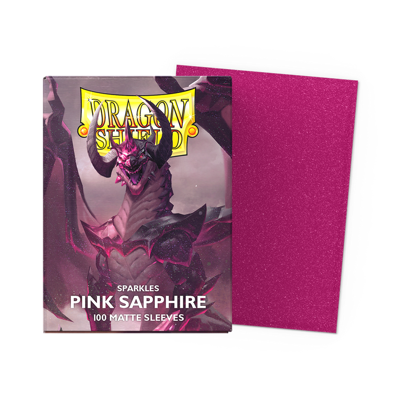 Dragon Shield – Matte Sleeves Sparkles Pink Sapphire – Standard Size (100 Bustine)