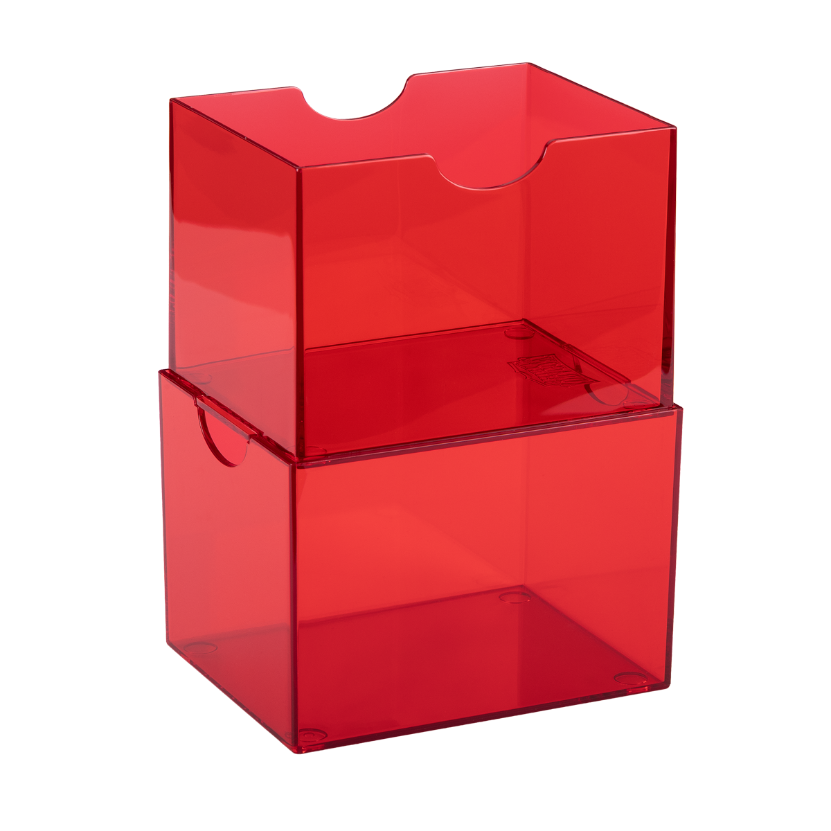 Dragon Shield - Strongbox Clear Red - Deck Box Rigido