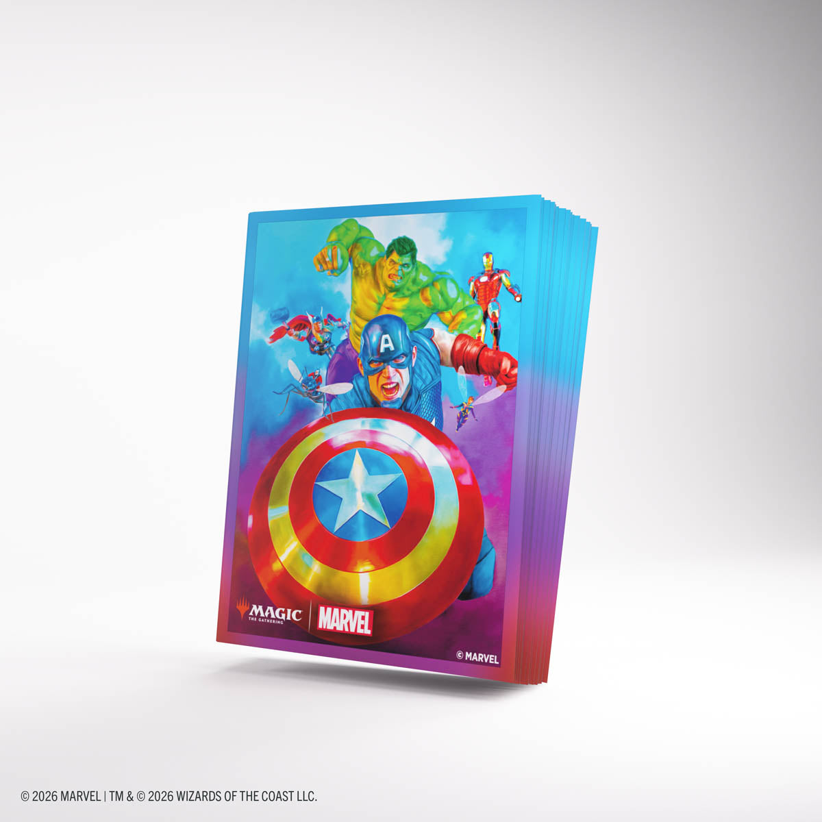 Gamegenic – Magic: The Gathering x Marvel Super Heroes Premium Art Sleeves – Captain America, Team Leader (105)