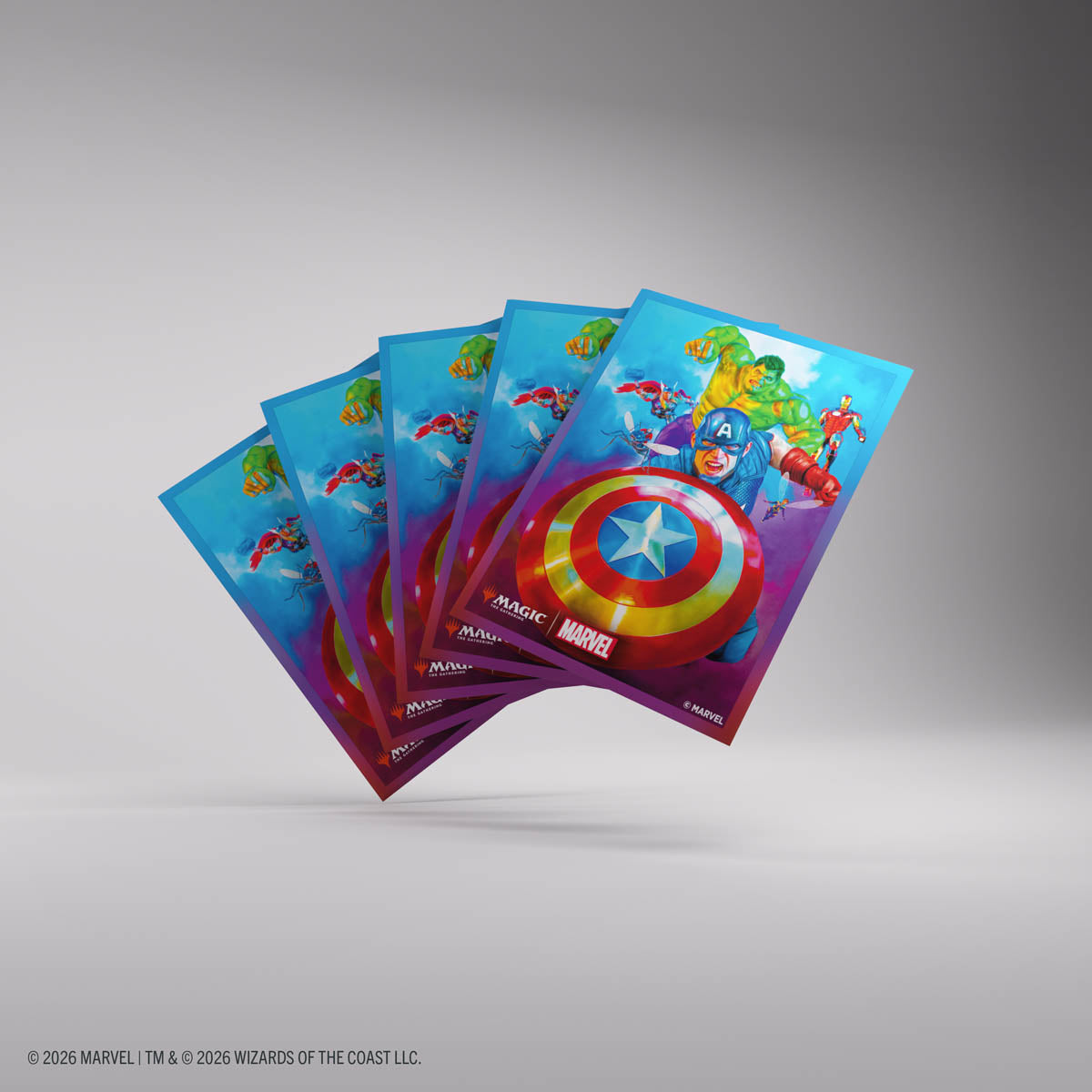 Gamegenic – Magic: The Gathering x Marvel Super Heroes Premium Art Sleeves – Captain America, Team Leader (105)