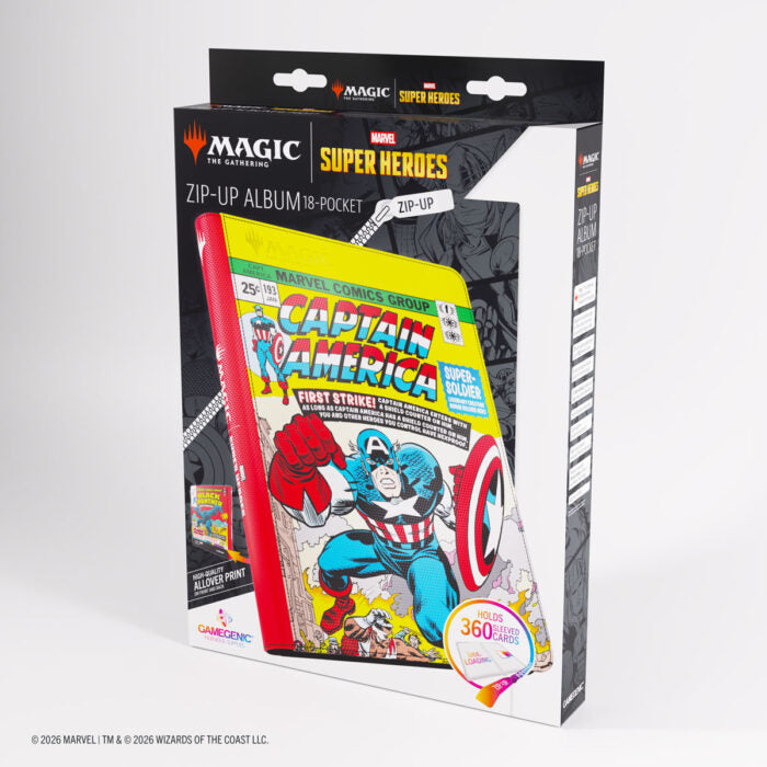Gamegenic Zip-Up Album 18-Pocket – Magic The Gathering x Marvel Super Heroes – Captain America/Black Panther