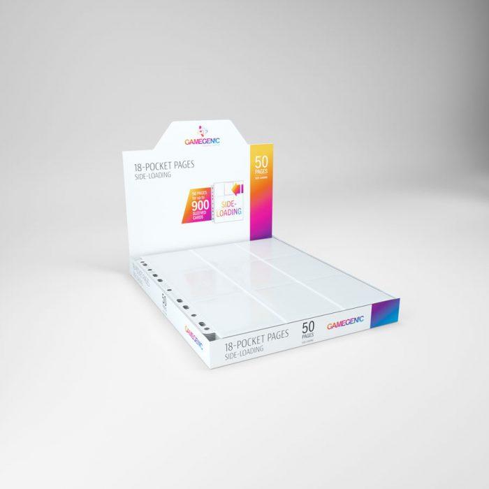 Gamegenic 18-Pocket Pages Side-Loading (50 Pag.) White – Fogli per Raccoglitori TCG