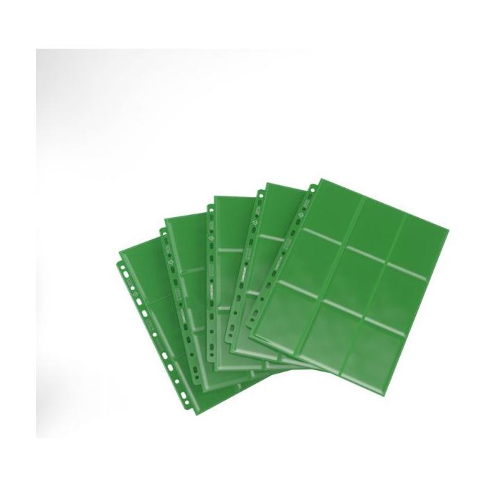 Gamegenic 18-Pocket Pages Side-Loading (50 Pag.) Green – Fogli per Raccoglitori TCG