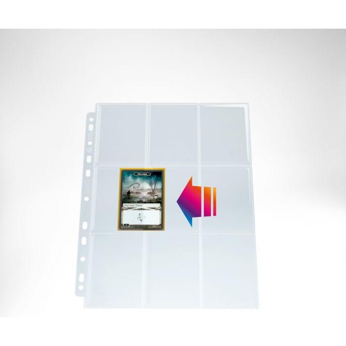 Gamegenic Ultrasonic 9-Pocket Pages Side-Loading (50 Pag.) Clear – Fogli per Raccoglitori TCG