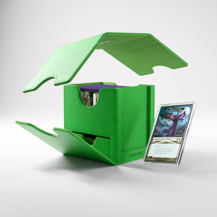 Deck Box Gamegenic Sidekick PRO 100+ XL Convertible Green – Per Carte TCG / Commander