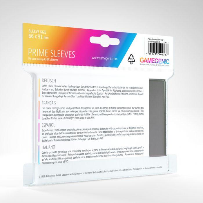 100 Gamegenic Prime Sleeves – Bustine Protettive TCG – Dark Gray