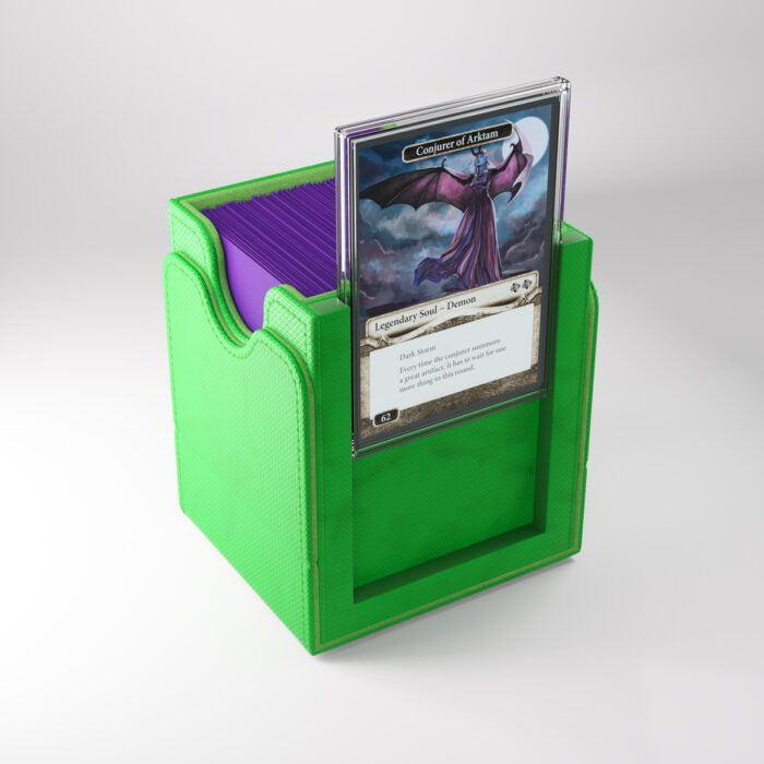Deck Box Gamegenic Squire PLUS 100+ XL Convertible Green – Per Carte TCG / Commander