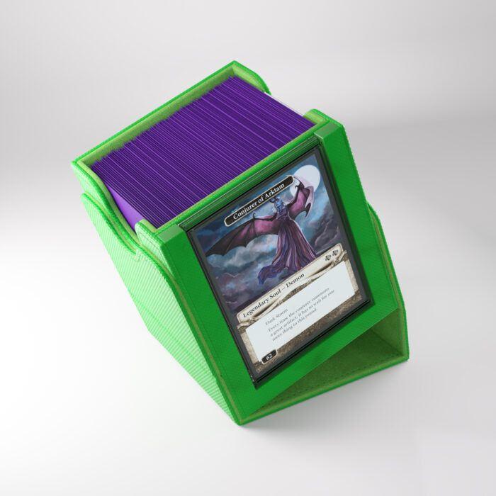 Deck Box Gamegenic Squire PLUS 100+ XL Convertible Green – Per Carte TCG / Commander