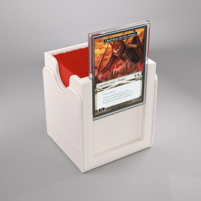 Deck Box Gamegenic Squire PLUS 100+ XL Convertible White – Per Carte TCG / Commander