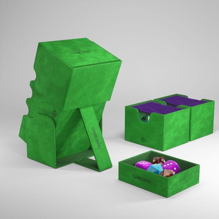 Deck Box Gamegenic Stronghold 200+ XL Convertible Green – Per Carte TCG / Commander