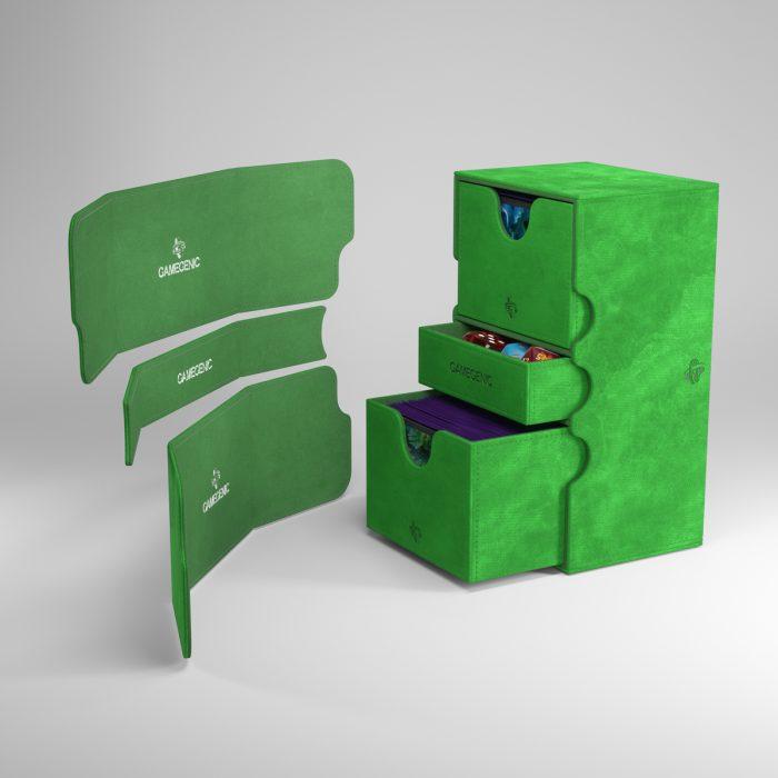 Deck Box Gamegenic Stronghold 200+ XL Convertible Green – Per Carte TCG / Commander