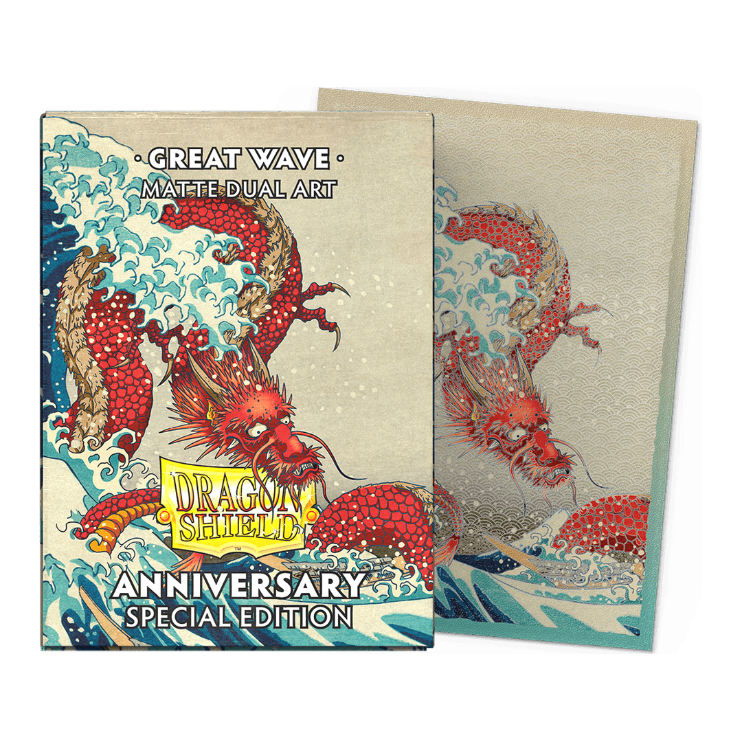 Dragon Shield - Matte Dual Art Sleeves Great Wave 25th Anniversary - Standard Size (100 Bustine)
