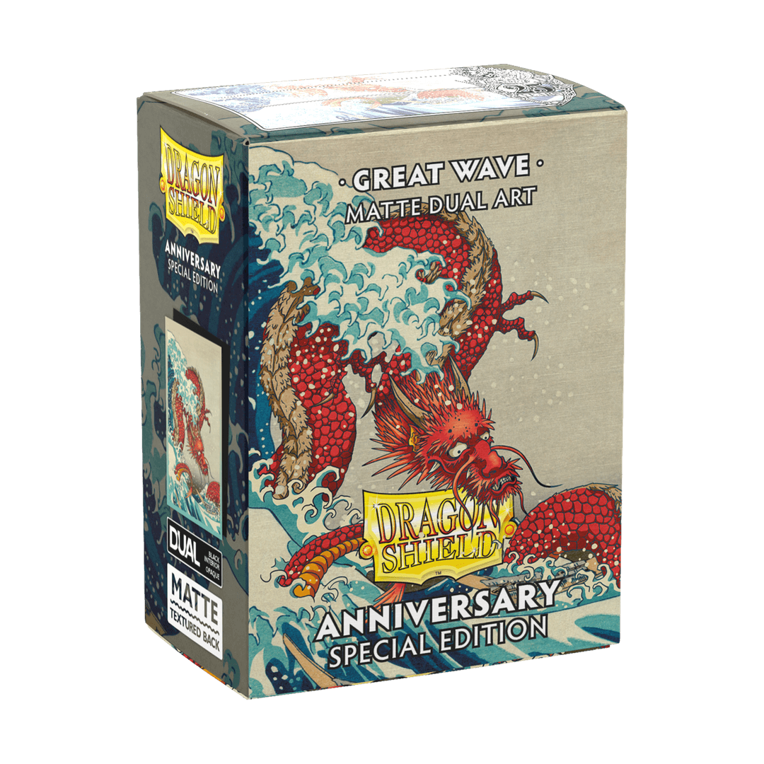 Dragon Shield - Matte Dual Art Sleeves Great Wave 25th Anniversary - Standard Size (100 Bustine)